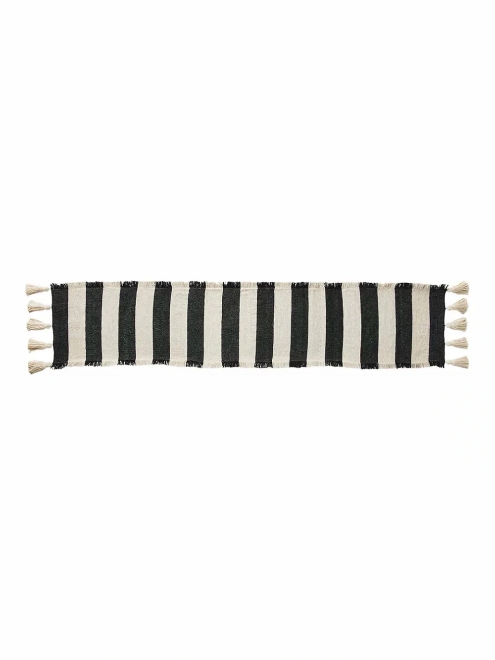 Table Runner Black and White Striped